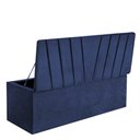 Ver imagem 2 de Caldadeira Baú Recamier Solteiro 100CM Bélgica Courino Azul Marinho - D A DECOR