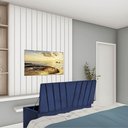 Ver imagem 1 de Caldadeira Baú Recamier Solteiro 100CM Bélgica Courino Azul Marinho - D A DECOR