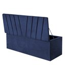 Ver imagem 3 de Caldadeira Baú Recamier Solteiro 100CM Bélgica Courino Azul Marinho - D A DECOR