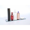 Ver imagem 2 de Porta Shampoo Reto Rebaixo para Sabonete em Vidro Refletivo Lapidado - Aquabox - 40cmx9cmx8mm