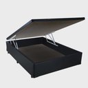 Ver imagem 1 de Cama Box Baú Casal Platinum Acolchões Preto 41x138x188