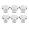 Conjunto 6 Taças de Cristal Pearl Sobremesa Wolff 200ml Mesa Posta Relevo Incolor - 1