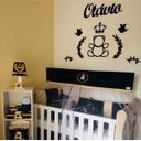 Ver imagem 1 de 1. Kit Painel de Parede Completo Urso Príncipe Decoração Quarto do Bebê - Completo