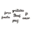 Ver imagem 1 de kit 6 Palavras Lettering: Gratidão Paz Família Amor Fé Deus - em Mdf Preto