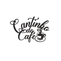 Cantinho do café 37x24cm Lettering em Madeira Mdf Aplique Parede - 1
