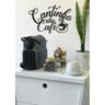 Cantinho do café 37x24cm Lettering em Madeira Mdf Aplique Parede - 2
