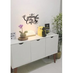 Cantinho do café 37x24cm Lettering em Madeira Mdf Aplique Parede - 3
