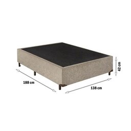 Base de Cama Box Casal 138x188 Bege Suede - 2