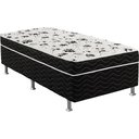 Ver imagem 2 de Cama Box Solteiro Conjugada Unyco D28 Ortopédico Floral e Preta