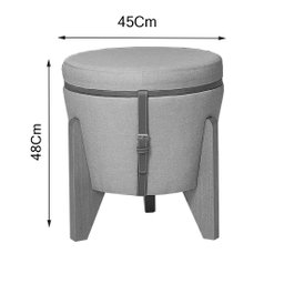 Puff Multiuso com Mesa Flex Linho Claro - Unidade - 4