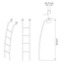 Ver imagem 2 de Escada Tubular Curva Cromada Masutti Copat 335 x 1645 x 390 mm