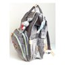 Bolsa / Mochila Maternidade Gestante Cinza Impermeável Bb + Trocador + Cabo USB - Cinza - Liso - 4