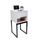 Ver imagem 1 de Kit Mesa de Cabeceira Industrial Eco 30 Base Preta - Enviamos Montado