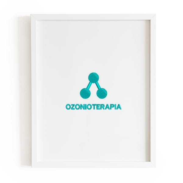 Quadro A4 Bordado Ozonioterapia - 1