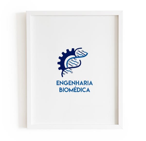 Quadro A4 Bordado Engenharia Biomédica - 1