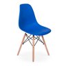 Conjunto Mesa de Jantar Tampo de Madeira 90cm com 2 Cadeiras Eiffel - Azul - 3