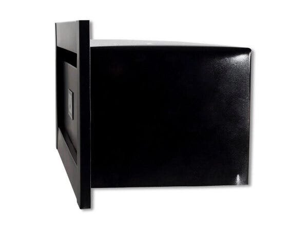 Caixa Correio techinox carta Luxo linear preta fosca 30 cm profundidade - 2