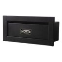 Ver imagem 1 de Caixa Correio Techinox Carta Luxo Linear Preta Fosca 30 Cm Profundidade