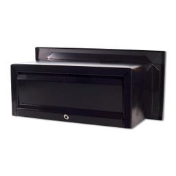 Caixa Correio techinox carta Luxo linear preta fosca 25 profundidade - 4