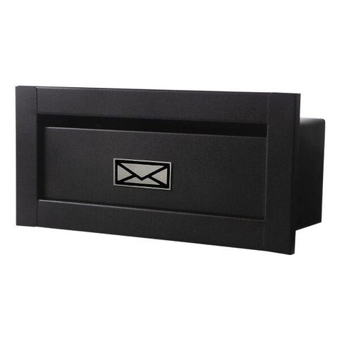 Caixa Correio Techinox Carta Luxo Linear Preta Fosca 25 Profundidade