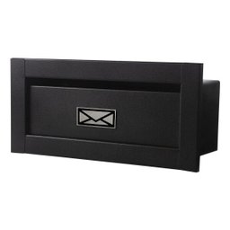 Caixa Correio techinox carta Luxo linear preta fosca 25 profundidade - 1