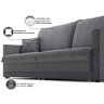 Sofá Tango 2,20m sem Caixa, Retrátil e Reclinável Linho Soft Grafite - Netsofas - 6