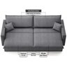 Sofá Tango 2,20m sem Caixa, Retrátil e Reclinável Linho Soft Grafite - Netsofas - 4