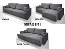 Ver imagem 7 de Sofá Tango 2,20m sem Caixa, Retrátil e Reclinável Linho Soft Grafite - Netsofas