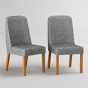 Ver imagem 1 de Kit 2 Cadeiras para Sala de Jantar em Madeira Isis Cinza/Cinamomo