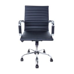 Kit  4 Cadeiras Diretor Charles Eames Esteirinha Preta Giratória 11D - 3