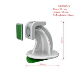 Prendedor de porta magnético adesivo para porta pivotante Branco - 2 unidades - 2