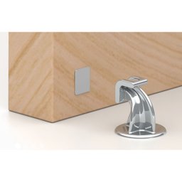 Prendedor de porta magnético adesivo para porta pivotante Branco - 2 unidades - 3