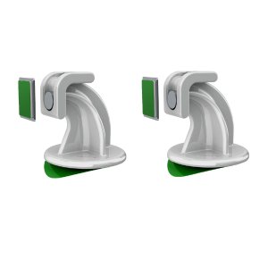 Prendedor de porta magnético adesivo para porta pivotante Branco - 2 unidades