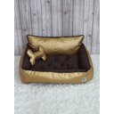 Ver imagem 6 de Cama M Dourada e Marrom Pet Colchão para Cachorro Caminha M Caes e Gatos Personalizada com Nomes