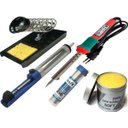 Ver imagem 1 de Kit Ferro de Solda + Suporte + Sugador + solda fio + Pasta - 220V 55W