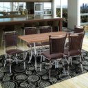 Ver imagem 1 de Conjunto Mesa Retangular em MDP e 6 Cadeiras 1892 Cozinha Marrom/Nogueira
