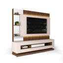 Ver imagem 4 de Estante Painel Home Theater Ripado Solare 210cm com LED 1 Porta 1 Gaveta DJ Móveis Marroquim Off Whi