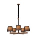 Ver imagem 1 de Lustre Yasmin 5 Cúpulas Preta Madeira Castanho Madelustre