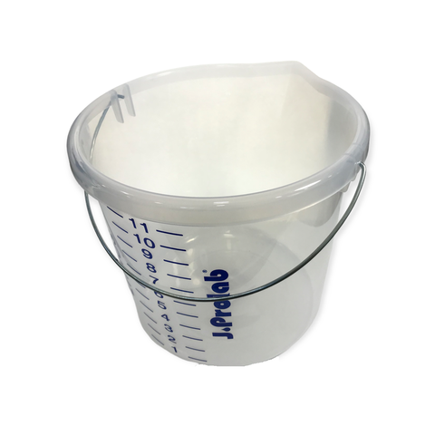 Balde Plástico Graduado Transparente 12 Litros com Alça