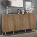 Ver imagem 3 de Aparador Buffet 4 Portas Retrô Veneza Multimóveis V3556 Rustic/Natural