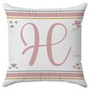 Ver imagem 2 de Kit 3 Capas Almofadas Arco-Iris Nome 45x45 Id Decor:Letra H