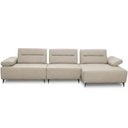 Ver imagem 2 de Sofá 4 Lugares com Chaise para Sala Living 291cm Modular Pés Industrial Oslo L06 Couro Bege Areia -