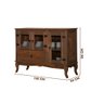 Conjunto Buffet com Cristaleira para Sala de Jantar Madeira Maciça Imbuia Shop Jm - 3