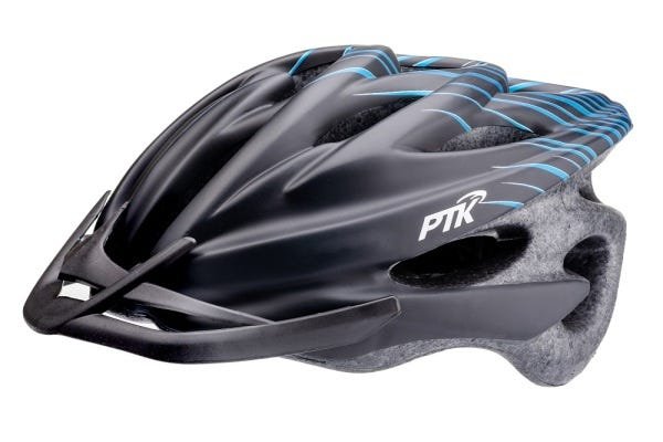 Capacete Ciclismo Runner Ptk Mtb Speed Preto/azul 56 A 62cm - 1