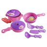 Kit Panela e Frigideira Infantil com 9 Peças para Cozinha Completa | Zuca Toys - Rosa - 2