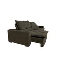 Ver imagem 3 de Sofá Lisboa 3,12m Retrátil, Reclinável com Molas no Assento Tecido Suede Velusoft Café - Cama