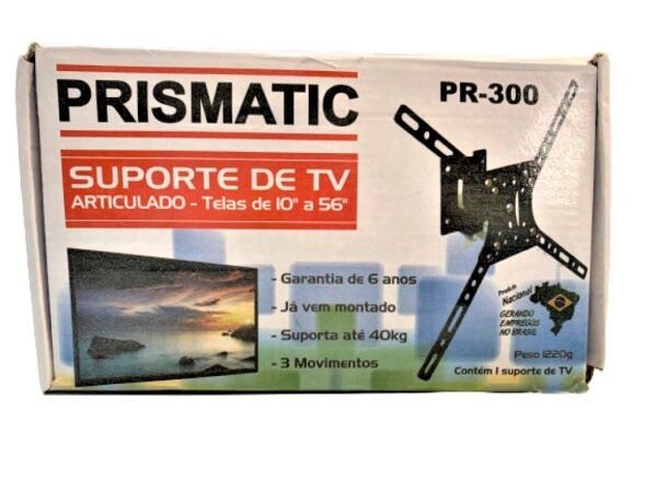 Suporte TV 3 Movimentos LCD LED 10 a 56 Garantia de 6 Anos - 1