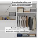 Ver imagem 6 de Quarto Modulado Solteiro com Guarda-roupas Maleiro e Cabeceira Alpes Master Luciane Móveis