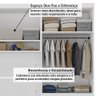 Quarto Modulado Solteiro com Guarda-roupas Maleiro e Cabeceira Alpes Master Luciane Móveis - 6