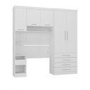 Ver imagem 2 de Quarto Modulado Solteiro com Guarda-roupas Maleiro e Cabeceira Alpes Master Luciane Móveis